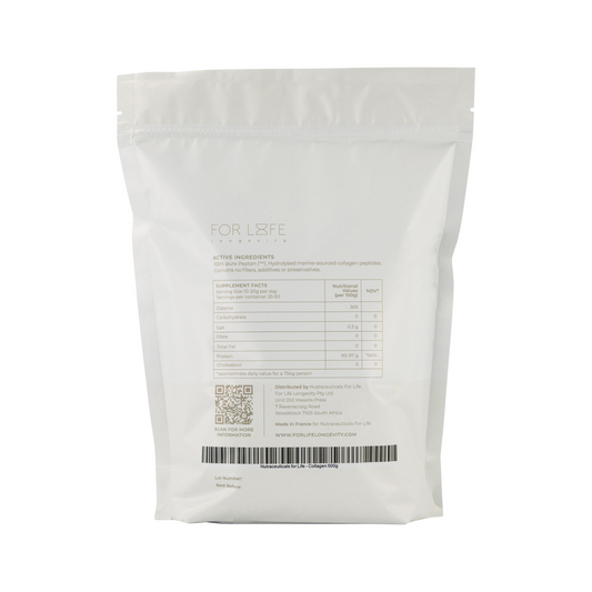 Nutraceuticals Hydrolysed Marine-Sourced Collagen Peptides 500G pouch